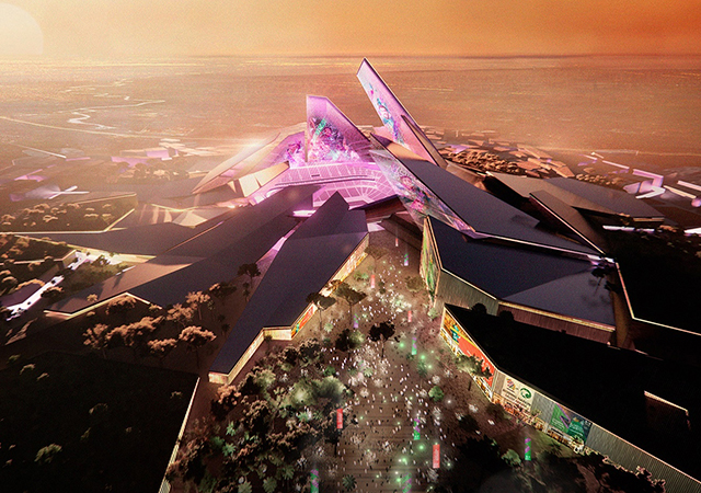 ROSHN Stadium, one of the venues of the 2034 FIFA World Cup, will be a landmark in southwest Riyadh with its crystalline design.